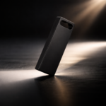 Черная USB-флешка с логотипом