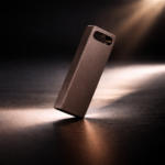 Коричневая USB-флешка с логотипом