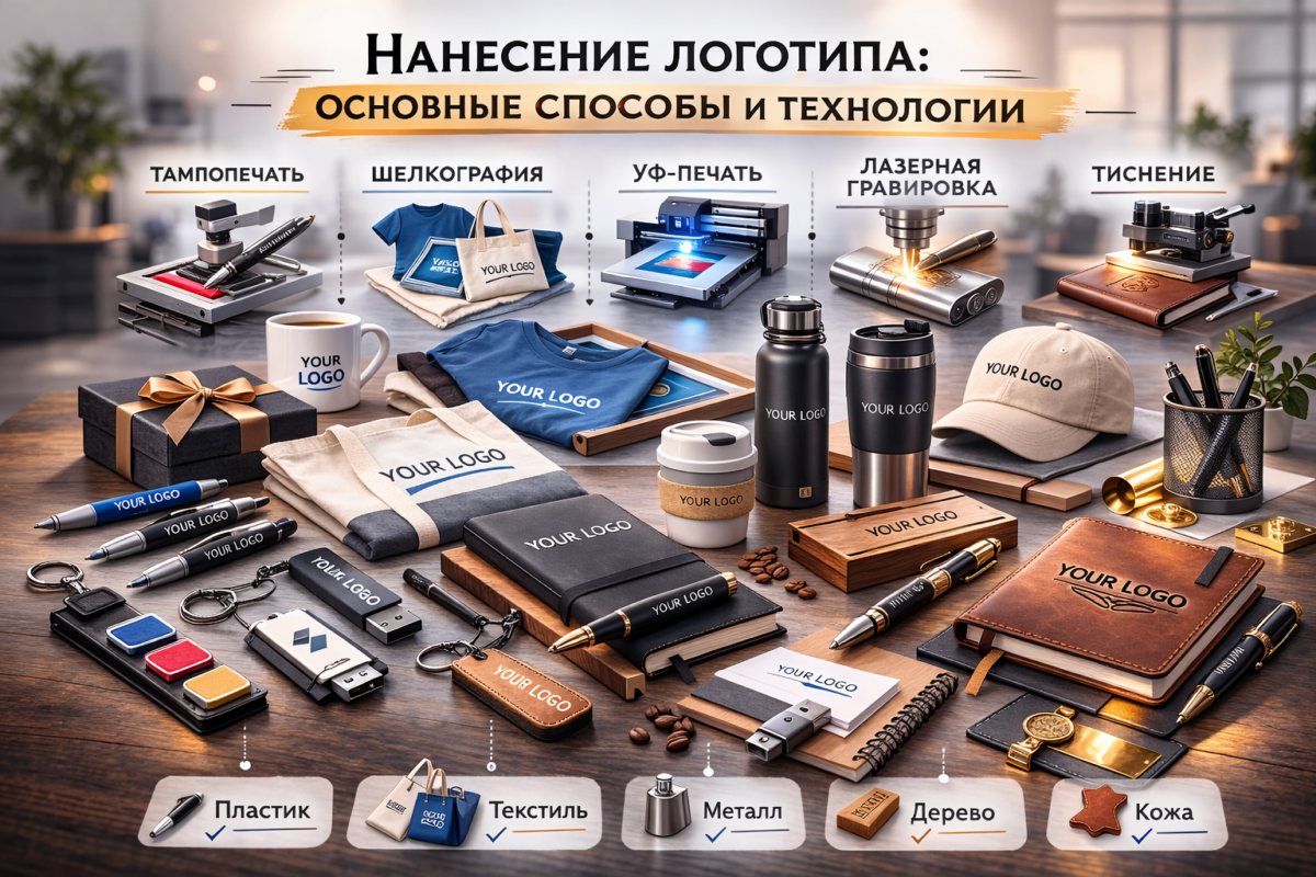 нанесение логотипа способы и технологии