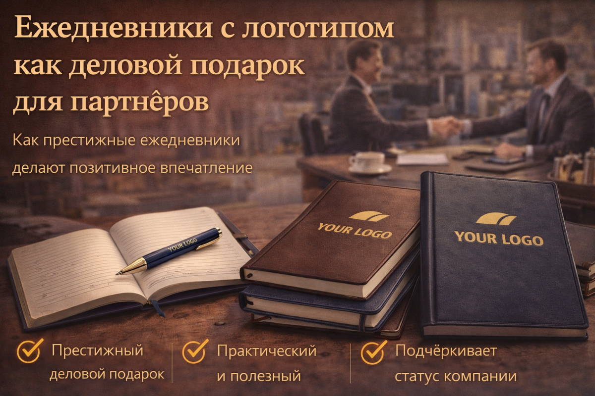 ежедневники с логотипом как деловой подарок для партнеров корпоративные подарки