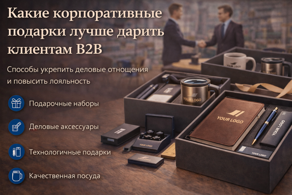 корпоративные подарки клиентам b2b с логотипом для партнеров бизнес подарки