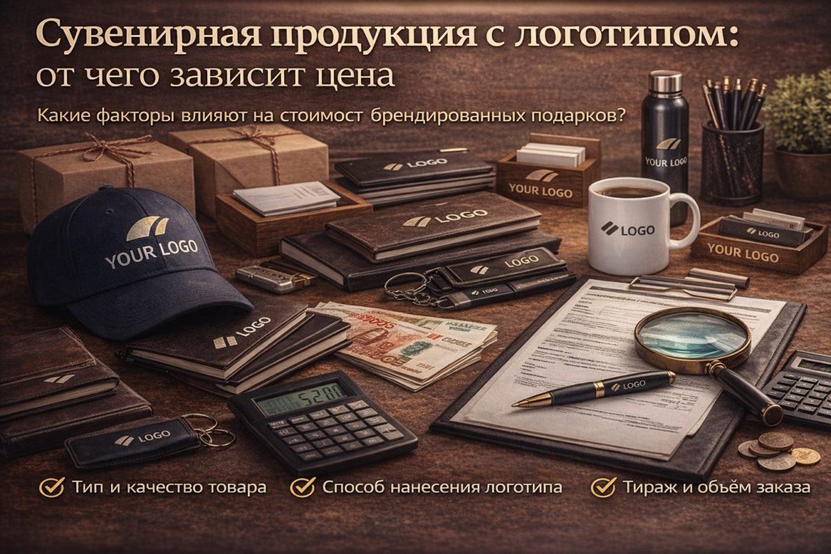 сувенирная продукция с логотипом для бизнеса — от чего зависит цена брендирования
