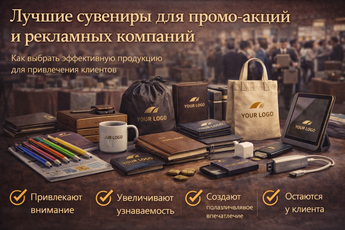 сувениры для промо акций и рекламных кампаний с логотипом для бизнеса