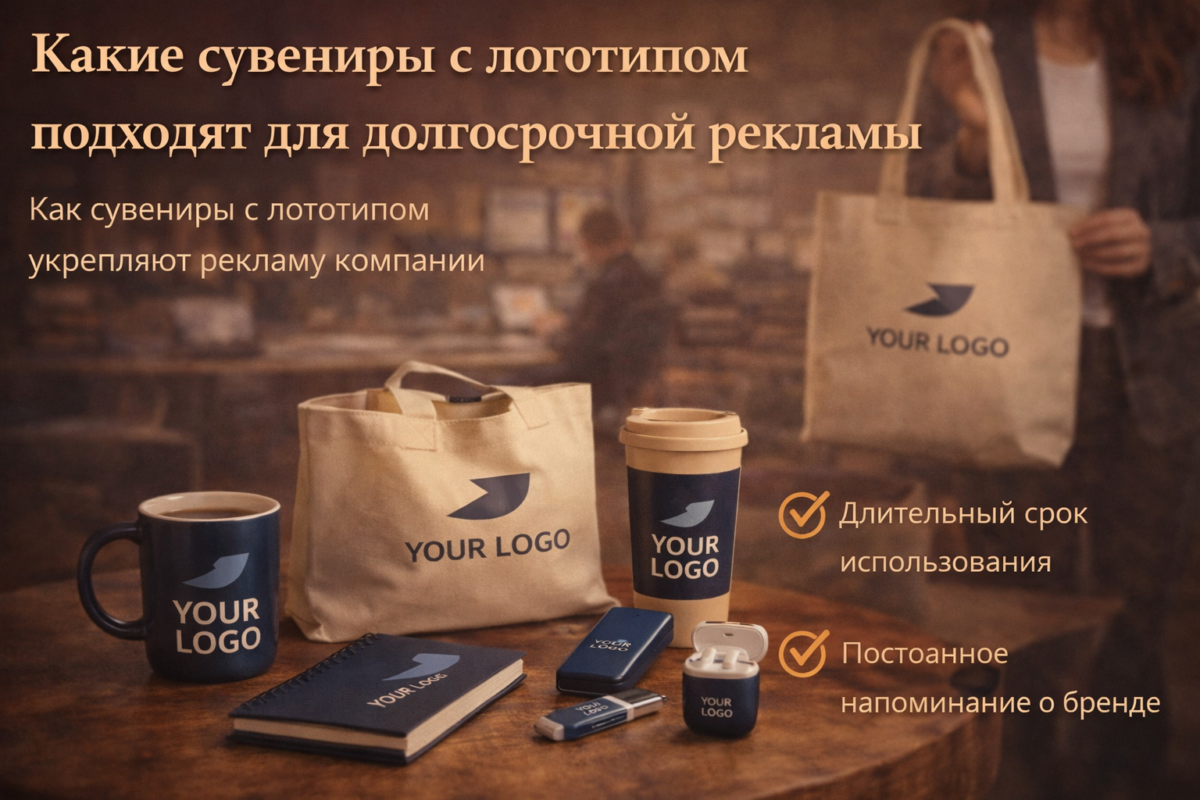 сувениры с логотипом для долгосрочной рекламы брендированная продукция для бизнеса