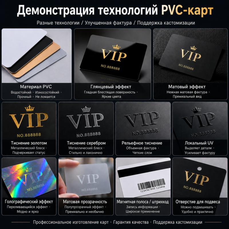 Технологии печати и отделки PVC-карт